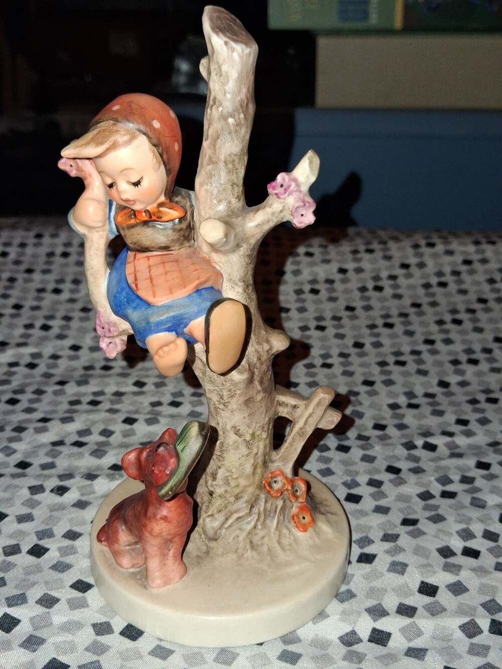 Vintage Goebel Hummel Figurine "Out of Danger" Girl in Tree